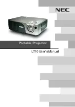 NEC LT10 - XGA DLP Projector User Manual предпросмотр