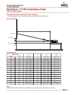 Предварительный просмотр 3 страницы NEC LT100 - MultiSync XGA DLP Projector Installation Data