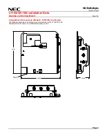 Предварительный просмотр 7 страницы NEC LT154 - MultiSync UXGA DLP Projector Installation Data