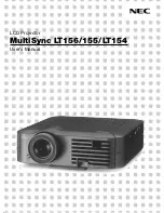 NEC LT154 - MultiSync UXGA DLP Projector User Manual preview