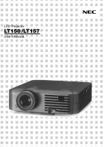 NEC LT157 - XGA LCD Projector User Manual предпросмотр