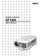NEC LT180 - LT 180 XGA DLP Projector User Manual preview