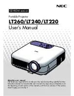 NEC LT240 Series User Manual preview
