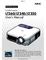 Предварительный просмотр 1 страницы NEC LT260 Series User Manual