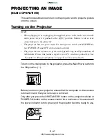 Предварительный просмотр 37 страницы NEC LT260 Series User Manual