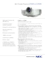 NEC LT265 - INSTALLTION GUIDE Specifications preview