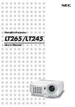 NEC LT265 - INSTALLTION GUIDE User Manual preview