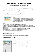 Preview for 148 page of NEC LT265 - INSTALLTION GUIDE User Manual