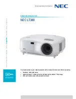 Preview for 1 page of NEC LT380 - MultiSync XGA LCD Projector Technical Specifications