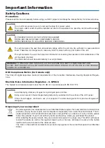 Preview for 3 page of NEC M230X User Manual