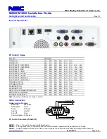 Предварительный просмотр 6 страницы NEC M260X Series Installation Manual