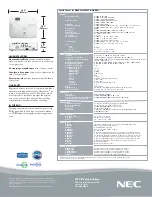 Preview for 4 page of NEC M260X Series Specifications