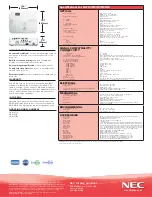 Предварительный просмотр 4 страницы NEC M271X Specifications