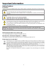 Предварительный просмотр 3 страницы NEC M282X User Manual