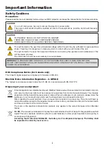 Предварительный просмотр 3 страницы NEC M283X User Manual