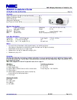 Preview for 1 page of NEC M300WS Installation Manual