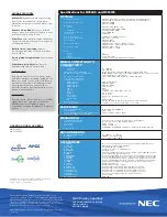 Preview for 4 page of NEC M332XS Brochure & Specs