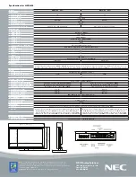 Предварительный просмотр 2 страницы NEC M40-2-AV - 40" LCD Flat Panel Display Specifications