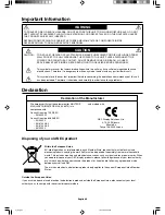 Preview for 8 page of NEC M40 - MULTEOS - 40" LCD TV User Manual