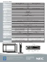 Preview for 2 page of NEC M40B-AV - 40" LCD Flat Panel Display Specification Sheet