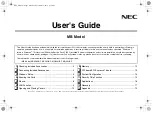 NEC MB User Manual preview
