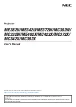 NEC MC302X User Manual preview