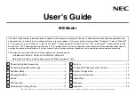 Preview for 1 page of NEC MC33M/B-K User Manual
