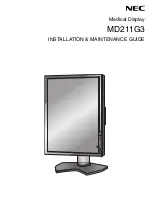 Preview for 1 page of NEC MD211G3-R Installation & Maintenance Manual