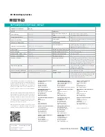 Preview for 3 page of NEC MD211G3 Brochure & Specs