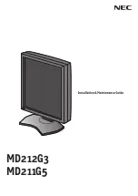 NEC MD211G5 Installation & Maintenance Manual preview