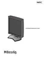 NEC MD211G5 User Manual preview