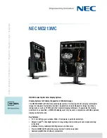 Preview for 1 page of NEC MD213MC - MultiSync - 21.3" LCD Monitor Specifications