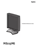 Preview for 1 page of NEC MD215MG Installation & Maintenance Manual