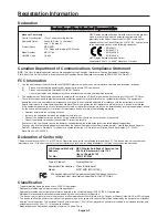 Предварительный просмотр 5 страницы NEC MD215MG Installation & Maintenance Manual