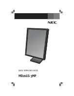 Preview for 1 page of NEC MD21GS-2MP-BK-CB2 - MultiSync - 21.3" LCD Monitor Quick Reference Manual