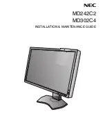 NEC MD242C2 Installation & Maintenance Manual preview