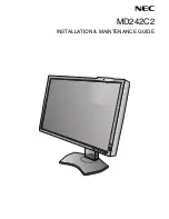 Preview for 1 page of NEC MD242C2 Installation And Maintenance Manual