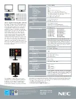 Preview for 2 page of NEC MD304MC - MultiSync - 29.8" LCD Monitor Specifications