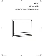 Preview for 1 page of NEC MD462OR Installation & Maintenance Manual