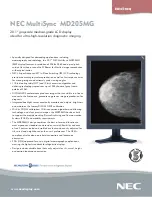 NEC MDG5MP-BNDL Brochure & Specs предпросмотр