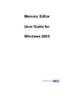 Preview for 1 page of NEC Memory Editor User Manual