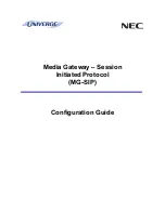 NEC MG-SIP Configuration Manual предпросмотр