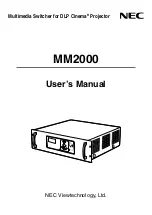 Preview for 1 page of NEC MM2000 User Manual