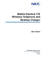 NEC Mobile Handset 110 User Manual предпросмотр