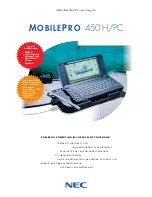 NEC MOBILEPRO 450H Brochure preview