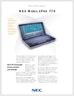 Предварительный просмотр 1 страницы NEC MOBILEPRO 770 - Brochure