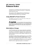 NEC MOBILEPRO 780 - Release Note preview