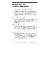 Предварительный просмотр 1 страницы NEC MOBILEPRO 800 - Important Information