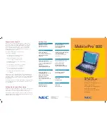 Предварительный просмотр 2 страницы NEC MOBILEPRO 800 - Quick Manual