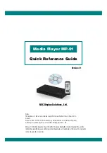 NEC MP-01 Quick Reference Manual preview